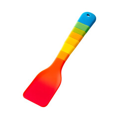 Vibrant Silicone Dough Scraper with Smooth Polish Isolated on Transparent Background