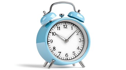 Pastel Blue Alarm Clock: A Crisp Product Shot AI Generated