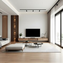 Modern living room, minimalist decor
