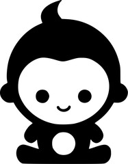 Baby - Minimalist and Flat Logo - Vector illustration