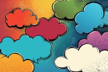 Obraz premium Comic speech bubbles background with space for text