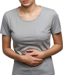 Woman with a stomachache