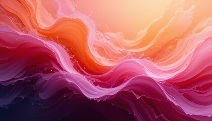 Obraz premium Flowing color waves abstract art digital creation vibrant environment close-up gigapixel cgi concept