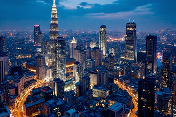 Obraz premium Neon Metropolis