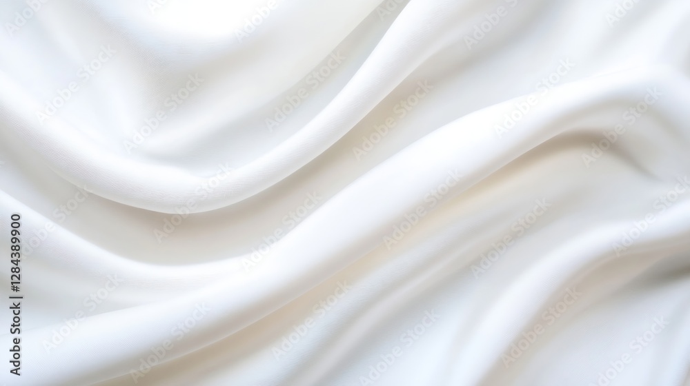 Poster elegant white fabric draped softly showcasing a smooth and luxurious texture for home decor : genera