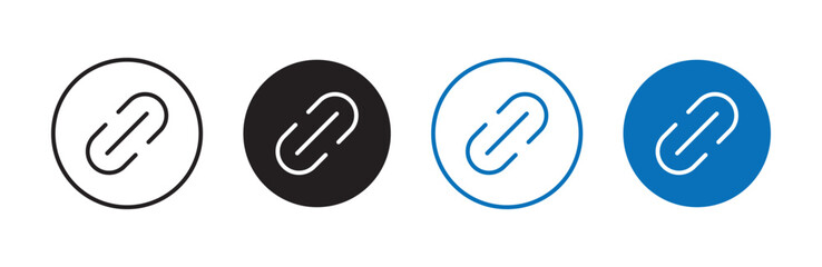 Link icon, attach link chain icon . internet url icon symbol . connection, attachment, connect, hyperlink icons button