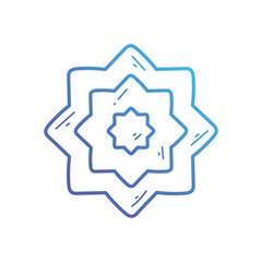 Islamic geometric patterns Vector icon