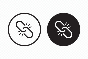 External link symbol icon vector. Link icon isolated on white background. Link vector icon. Hyperlink chain symbol