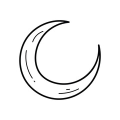 Crescent moon Vector icon