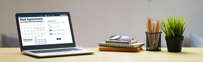 Online applointment booking calendar for modish regristration on the internet website