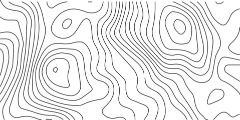 Abstract black and white topographic contours lines of mountains. Topography map art curve drawing. vector illustration. wave Line topography map contour background .background