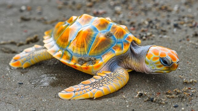 A radiant turtle with a shell that resembles a map of an ancient, forgotten world landscape