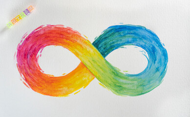 Colorful infinity symbol representing autism awareness