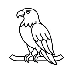 the eagle is sitting on a branch