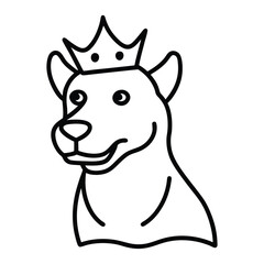 crown on the head of a dog