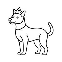 crown on the head of a dog