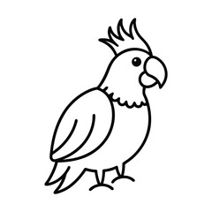 crown on the head of a parrot head