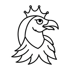 crown on the head of a eagle