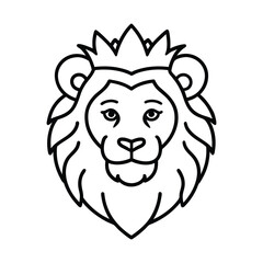 crown on the head of a lion 