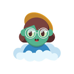 Fototapeta premium 2d vector illustration for cartoon character design for kids and comic book stickers printing and cartoon movie 
