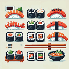 seafood, sushi, gourmet, fresh, delicious, rice, food, traditional, fish, japanese, cuisine, sashimi, maki, asian, tasty, culinary, healthy, salmon, roll, lunch, japan, seaweed, restaurant, dinner, as