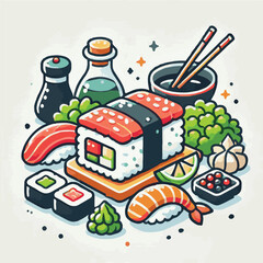 seafood, sushi, gourmet, fresh, delicious, rice, food, traditional, fish, japanese, cuisine, sashimi, maki, asian, tasty, culinary, healthy, salmon, roll, lunch, japan, seaweed, restaurant, dinner, as
