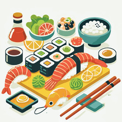 seafood, sushi, gourmet, fresh, delicious, rice, food, traditional, fish, japanese, cuisine, sashimi, maki, asian, tasty, culinary, healthy, salmon, roll, lunch, japan, seaweed, restaurant, dinner, as