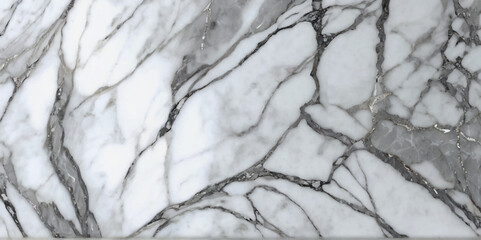 Fototapeta premium Beautiful white Carrera stone marble texture background. White and grey smooth marble wallpaper background. 
