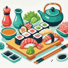 seafood, sushi, gourmet, fresh, delicious, rice, food, traditional, fish, japanese, cuisine, sashimi, maki, asian, tasty, culinary, healthy, salmon, roll, lunch, japan, seaweed, restaurant, dinner, as