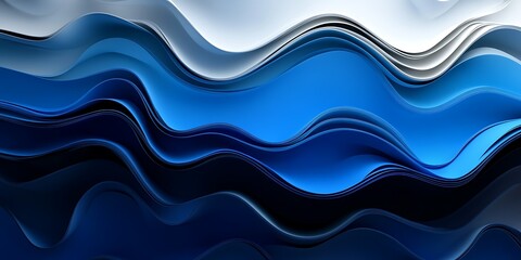 Fototapeta premium Abstract wavy blue background