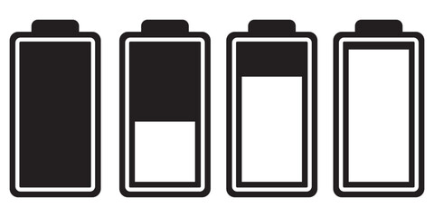 Battery charge icon vector. indicator battery illustration symbol. accumulator logo.
