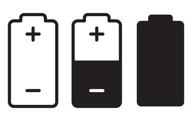 Battery charge icon vector. indicator battery illustration symbol. accumulator logo.
