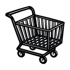 Vector illustration of shopping cart 