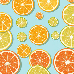 Fototapeta premium seamless pattern with lemons