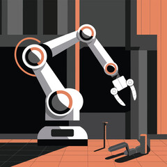 vector Artificial Intelligence model Robot  with ai info-graph design help in business
