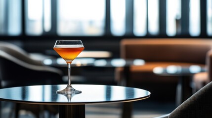 Moderate drinking with a cocktail at a modern lounge. Featuring social enjoyment and balance