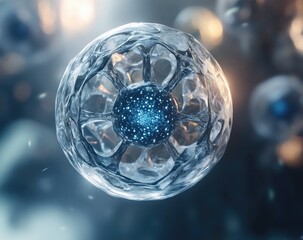 3D background of water biological and organic glass technology molecules About beauty and cosmetic skin