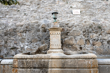 Cano de La Carrera, Stone water fountain in Bejar, province of Salamanca, Castile and Leon, Spain