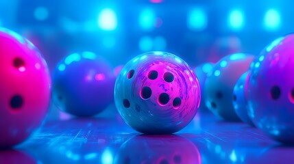 Bowling background with emergency siren in blue colourful background