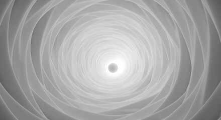 Black and white background, Abstract Swirling Light Tunnel