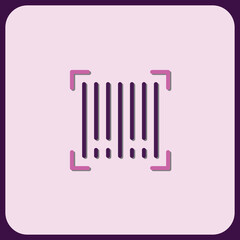 Barcode Scanner Icon: Digital Retail Point-of-Sale System