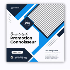 Digital marketing and corporate business service social media post banner template design