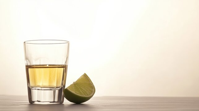 Moderate drinking with a glass of tequila at a fiesta. Featuring fun and mindfulness