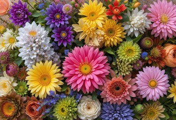Assorted Floral Arrangement Showcasing a Variety of Colorful Flowers