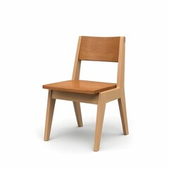 Wooden chair on white background. Household items. Furniture. living room interior