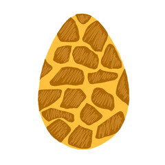 vector illustration of an easter egg with girrafe pattern 1
