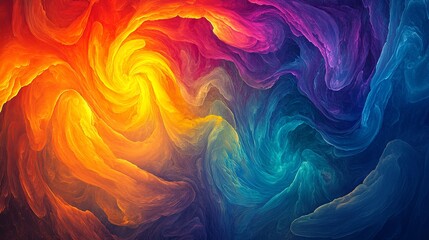 Obraz premium Futuristic digital background with colorful vortex