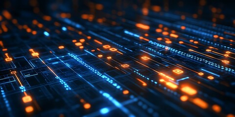 Fototapeta premium Futuristic Circuit Technology Background