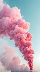 pink smoke cloud isolated
