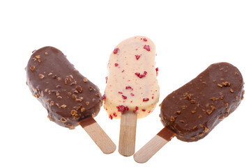 Ice cream on a stick isolated
